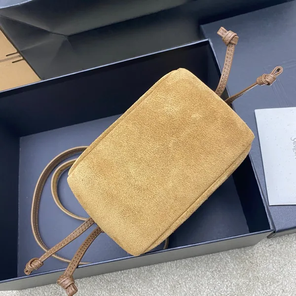 Saint Laurent Jamie Mini Shoulder Pouch — Tan Suede product view 3