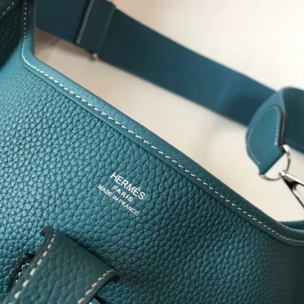 Hermes Evelyne III 29 Bag In Blue Jean Clemence Leather product view 5