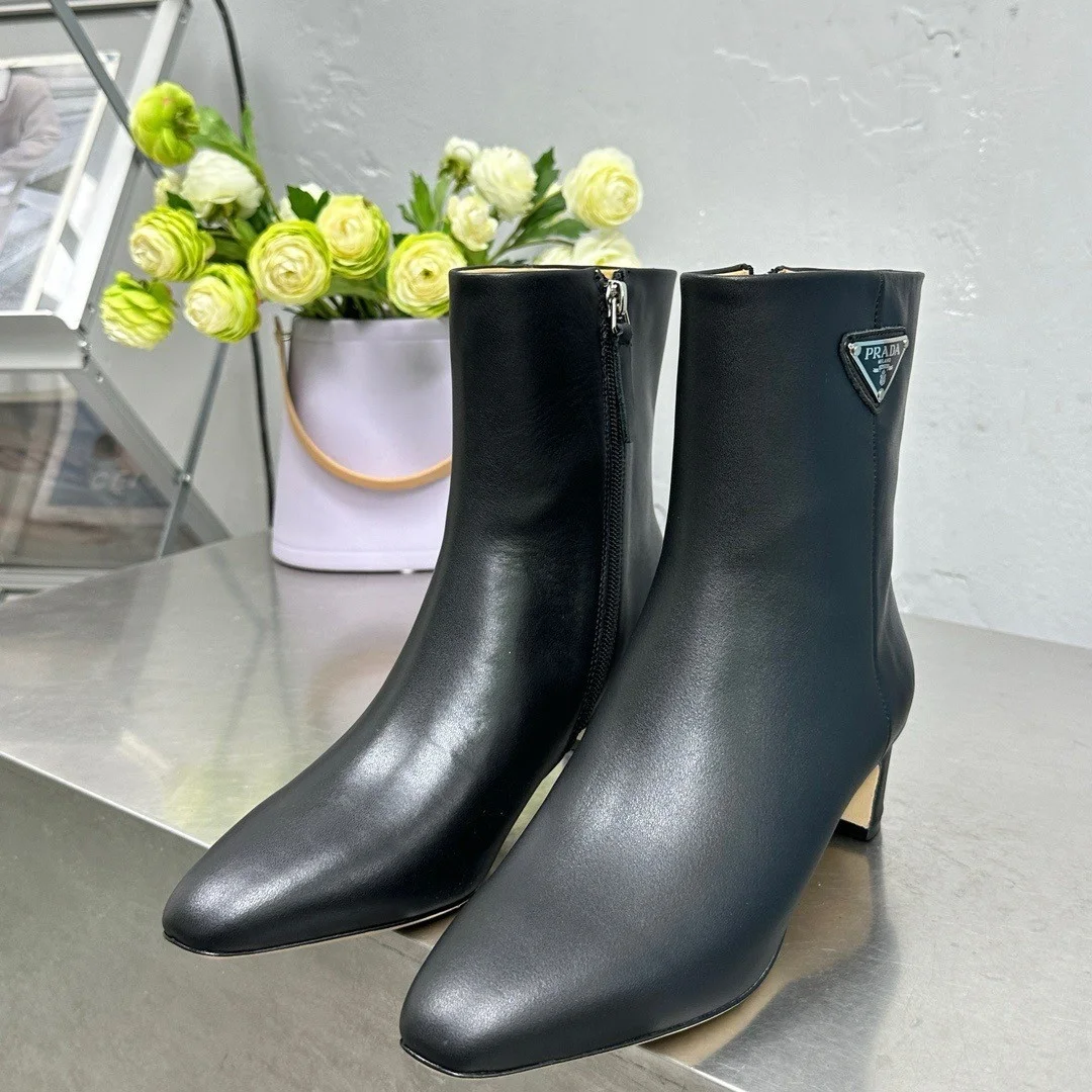Prada Ankle Boots 55mm in Black Leather product view 6