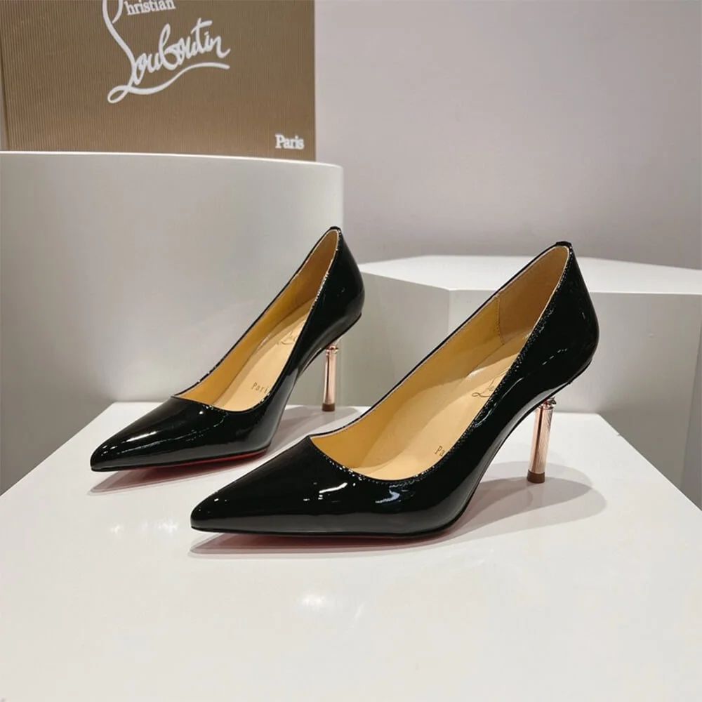 Christian Louboutin Scepter 85 Patent Pumps Black product view 2