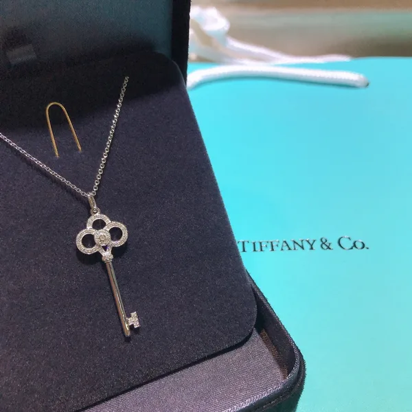 Tiffany & Co. Crown Key Pendant Necklace Silver-Tone product view 5