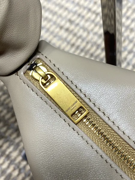 Saint Laurent Amalia Mini Hobo Bag — Beige product view 6