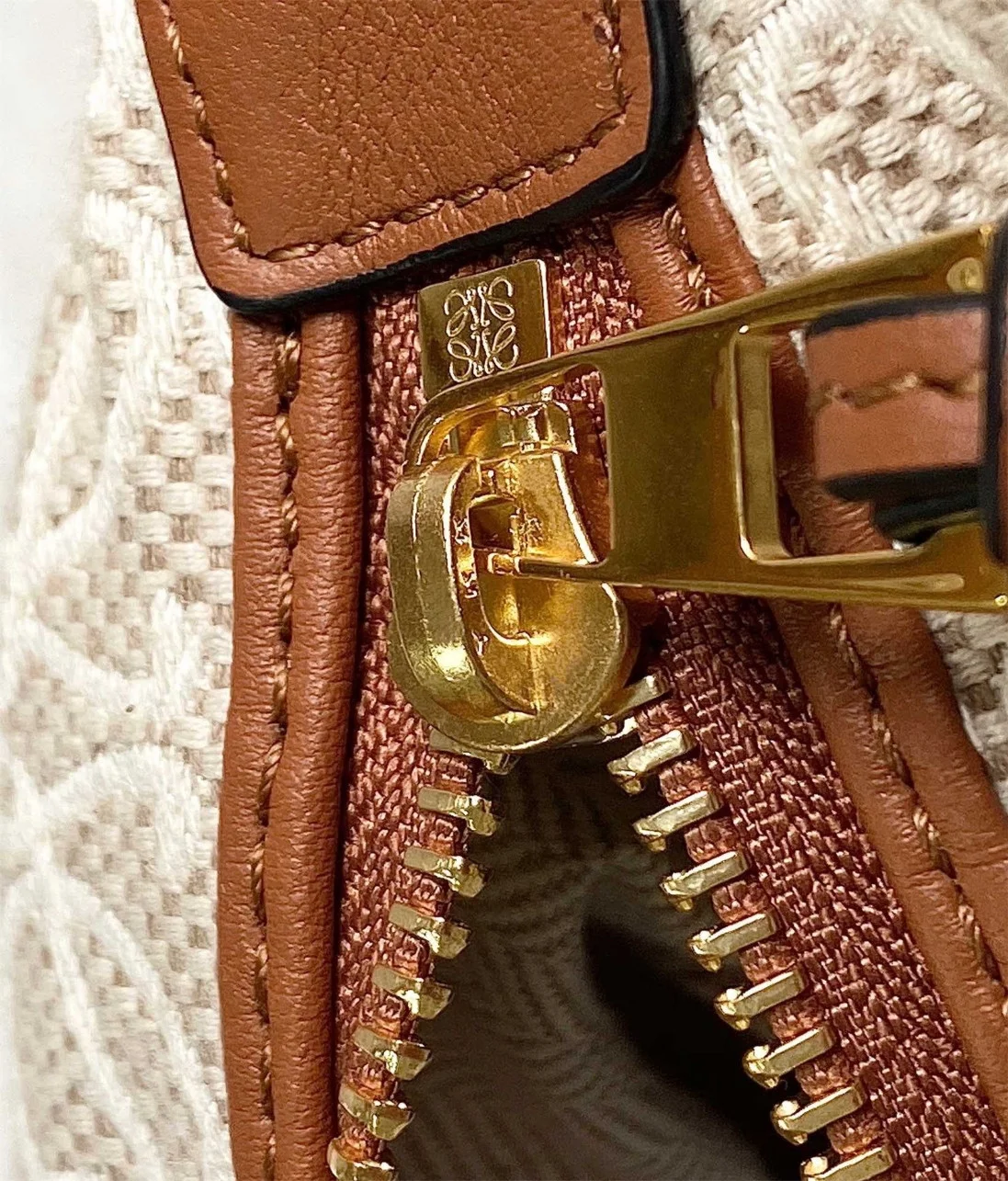 Loewe Cubi Medium Bag in Ecru Anagram Jacquard product view 4