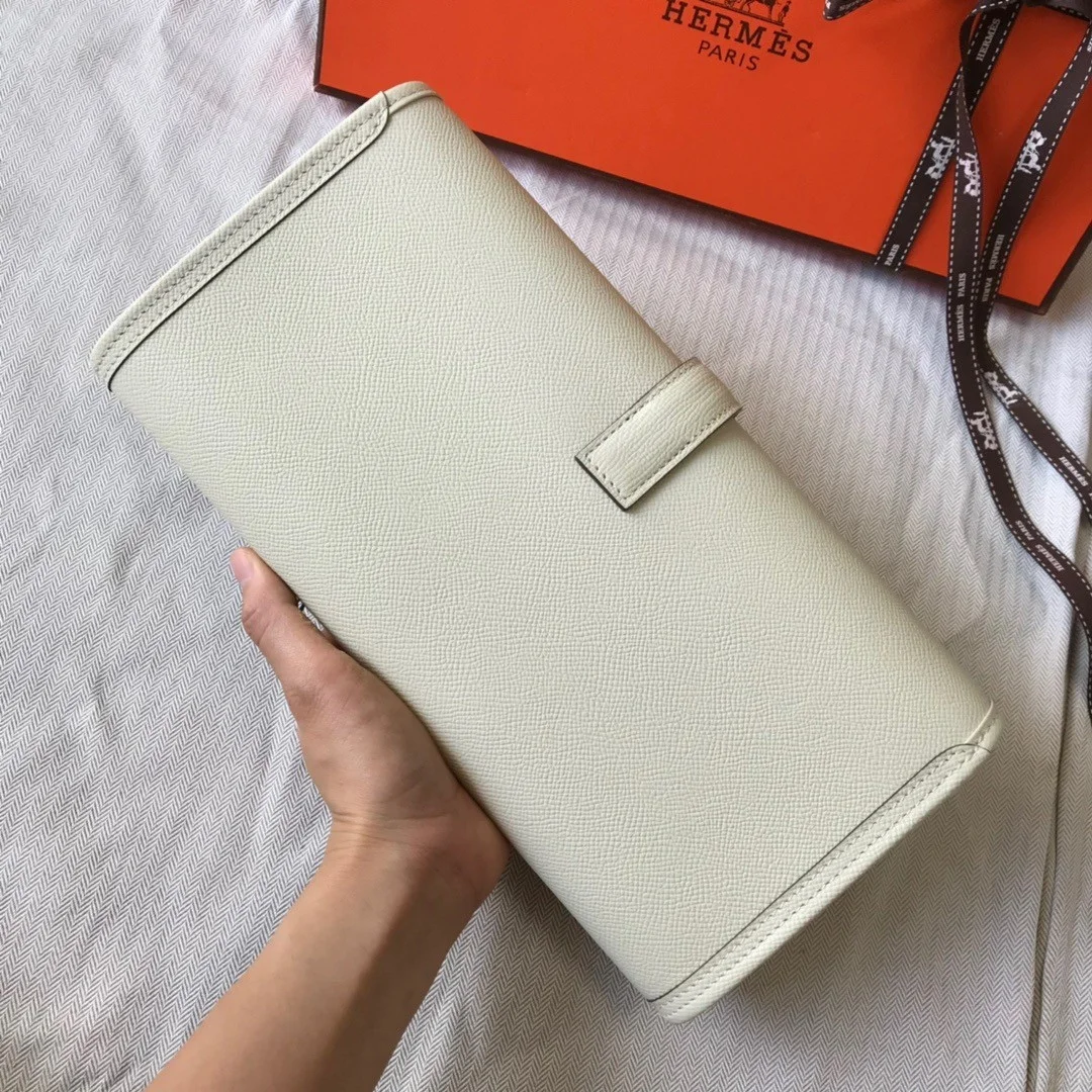 Hermes Jige Elan 29 Clutch Bag In Beton Epsom Leather product view 4