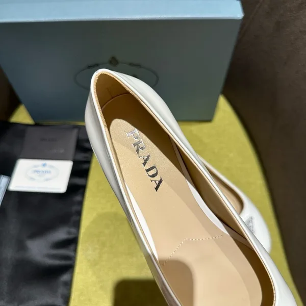 Prada Ballerinas in White Patent Leather product view 8