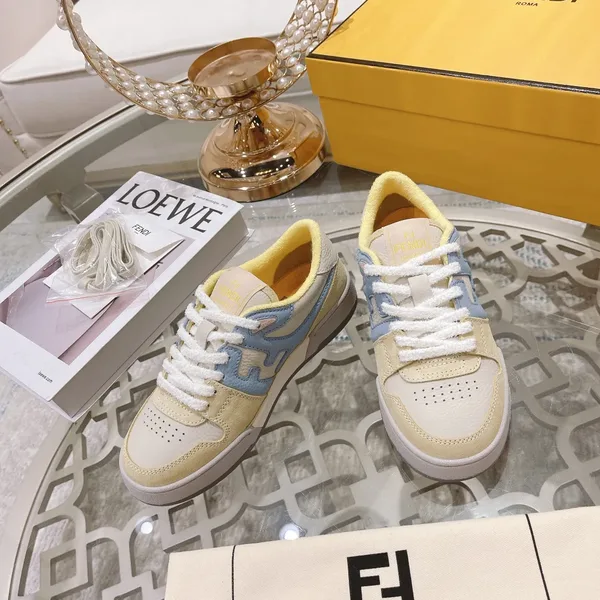 Fendi Match 2024 Sneakers Cream Blue Low product view 2