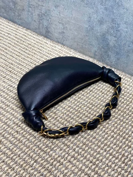 Saint Laurent Amalia Mini Hobo Bag — Black product view 5