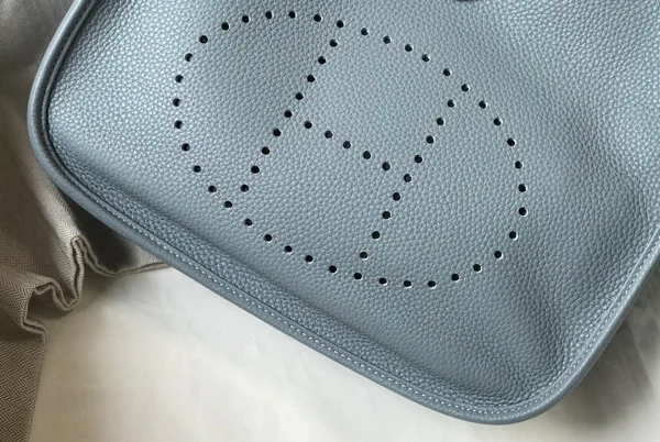 Hermes Evelyne III 29 Bag In Blue Lin Clemence Leather product view 6