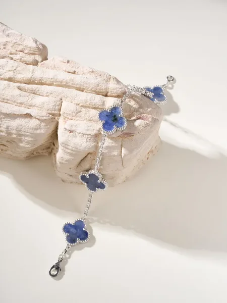 Van Cleef & Arpels Alhambra Blue Five-Clover Silver-Tone Bracelet product view 3