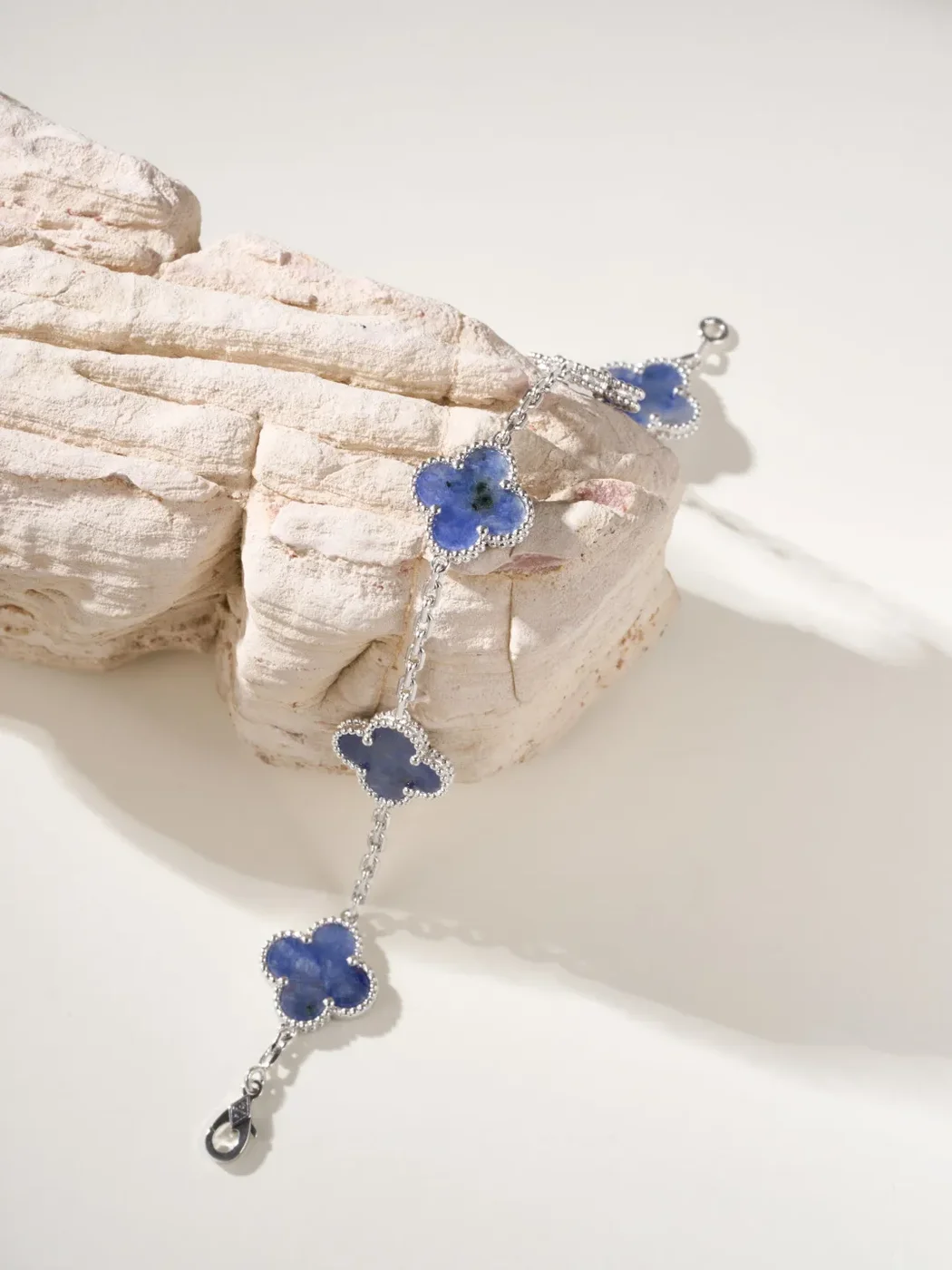 Van Cleef & Arpels Alhambra Blue Five-Clover Silver-Tone Bracelet product view 3