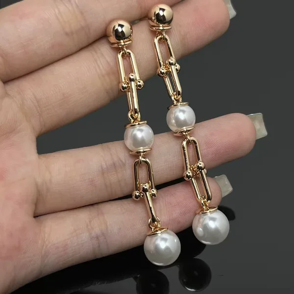 Tiffany & Co. HardWear Triple Drop Pearl-Effect Earrings Rose-Tone product photo