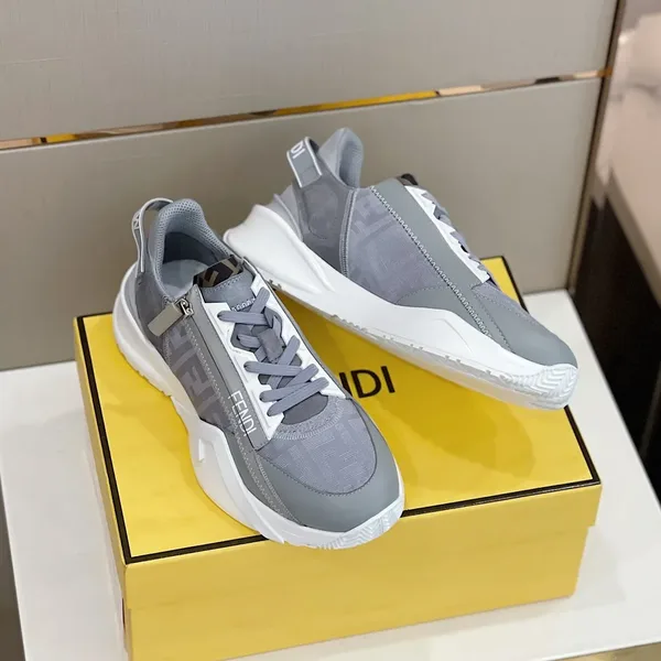 Fendi Flow Low-Top Sneakers in Grey product view 8