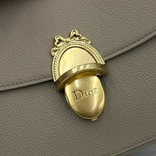 Medium Dior Médaillon Flap Bag — Taupe product view 4