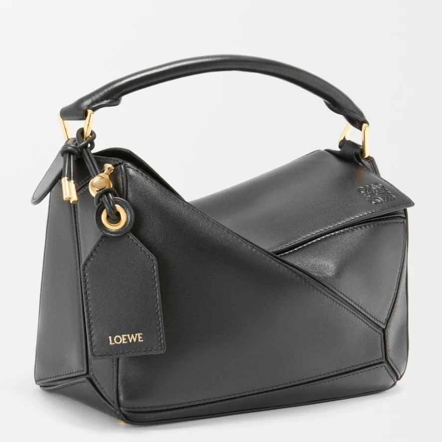 Loewe Featherlight Puzzle Small Bag in Black Nappa Lambskin product view 1