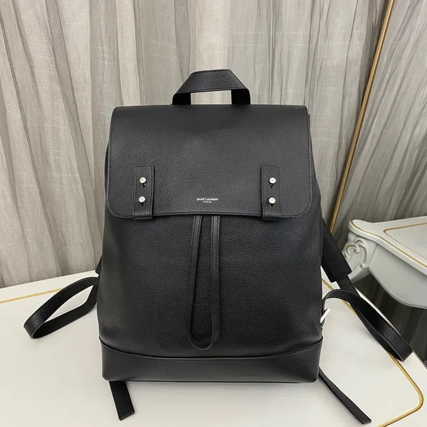 Saint Laurent Sac De Jour Backpack In Black Grained Leather product view 6
