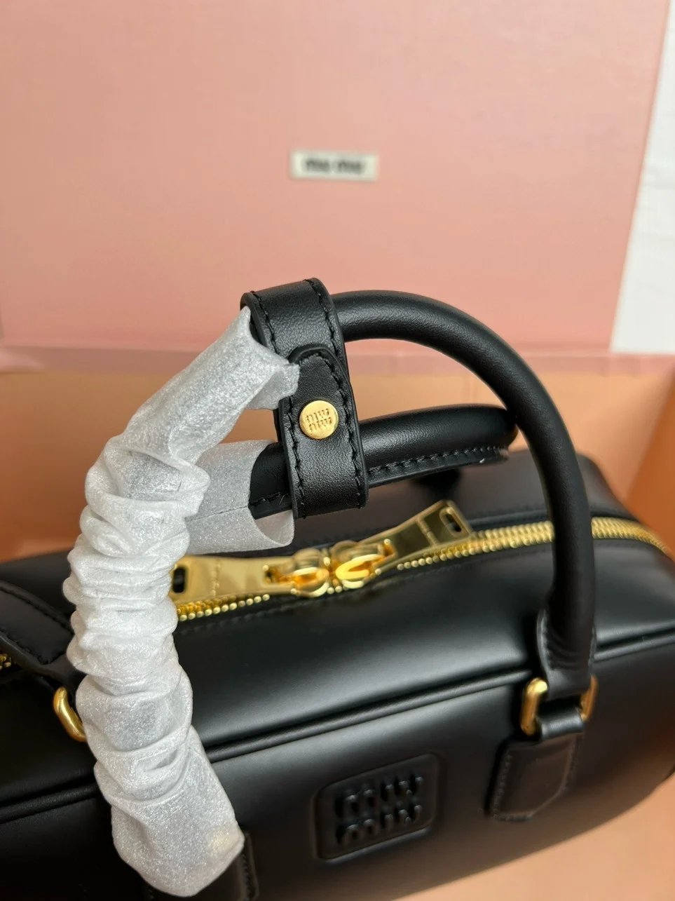 Miu Miu Arcadie Large Bag in Black Leather product view 5
