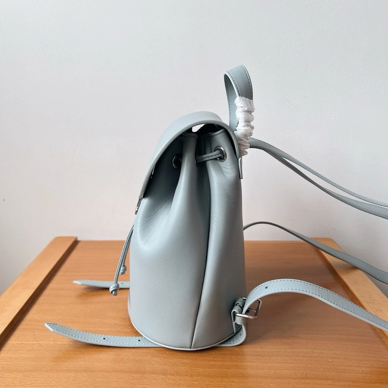 Celine Bonnie Backpack in Light Blue Calfskin product view 6