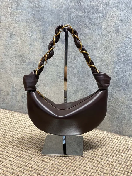 Saint Laurent Amalia Mini Hobo Bag — Dark Brown product photo