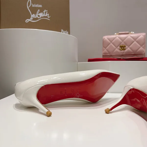 Christian Louboutin Kate 70 Patent Pumps White product view 7