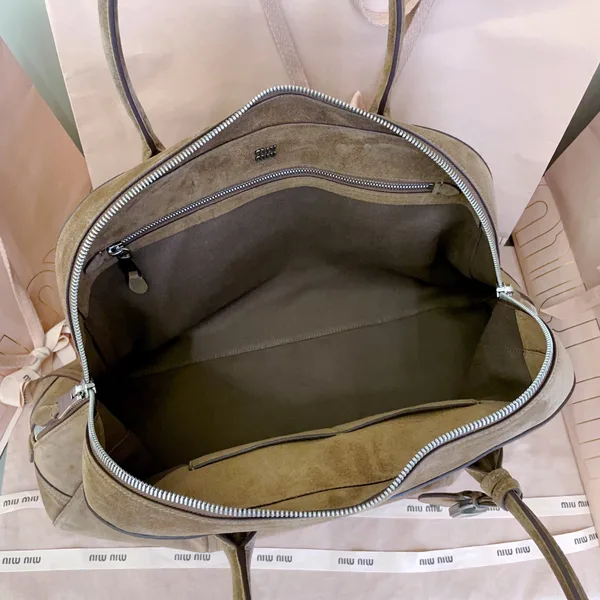 Miu Miu Vivant Bag — Brown Suede product view 9