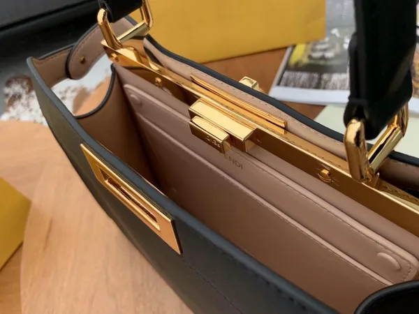 Fendi Peekaboo ISeeU Medium Bag In Black Calfskin product view 2