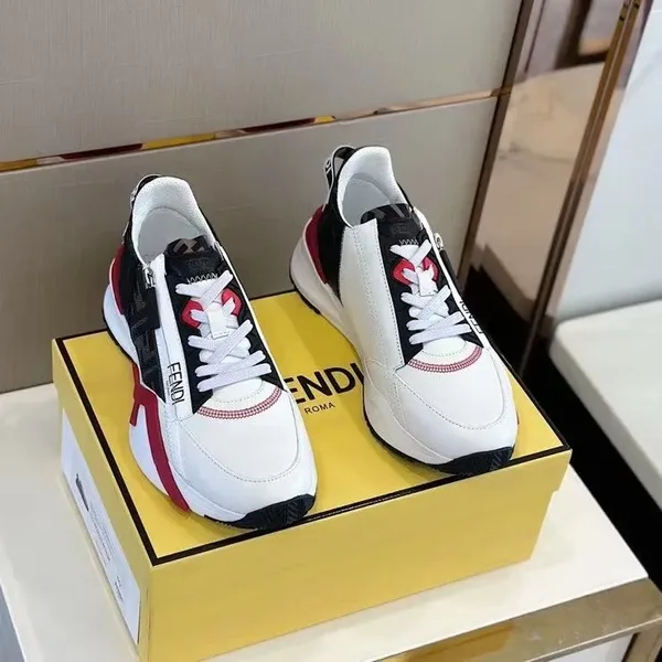 Fendi Flow Low-Top Sneakers — Black, White and Red product view 2
