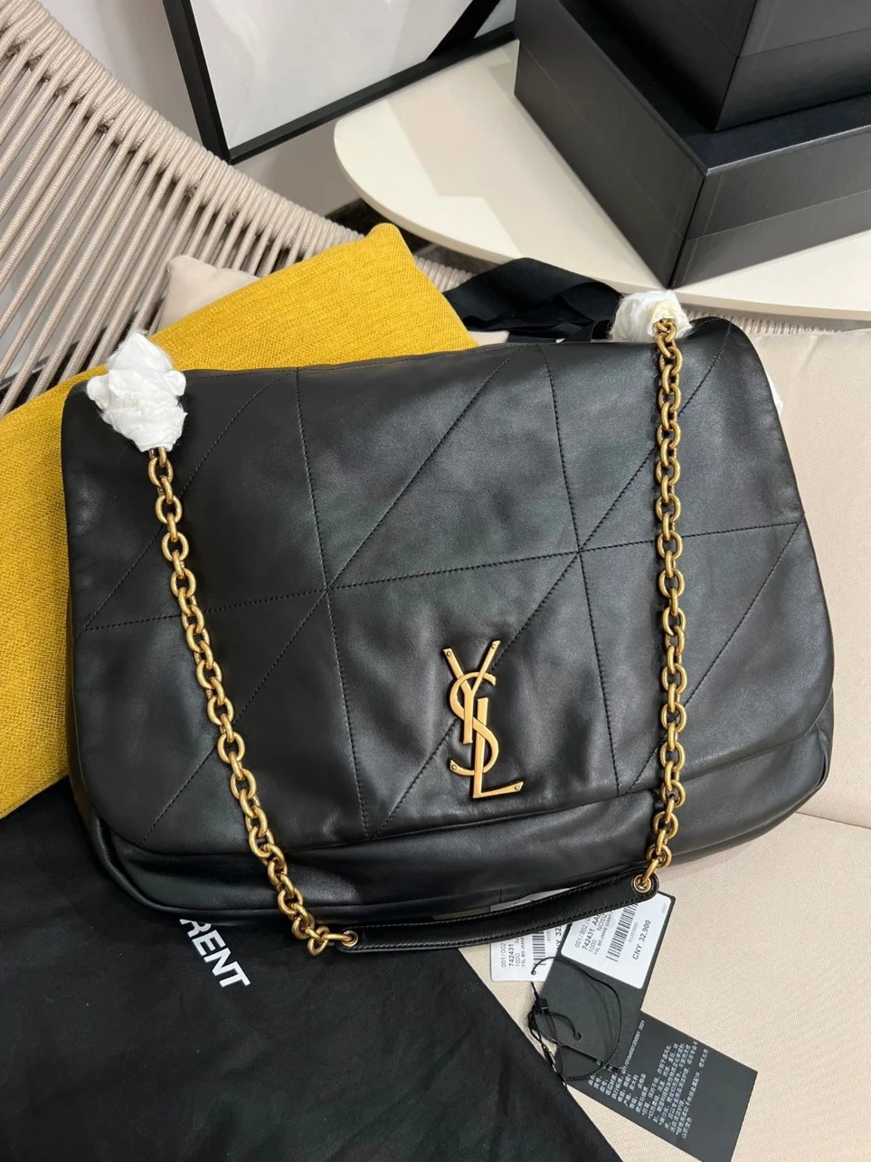 Saint Laurent Jamie 4.3 Shoulder Bag In Black Lambskin product view 12