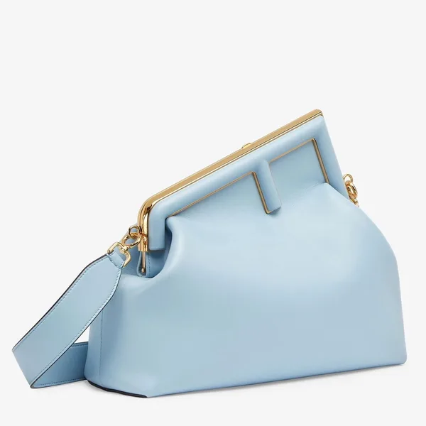 Fendi First Medium Bag In Light Blue Nappa Leather product photo