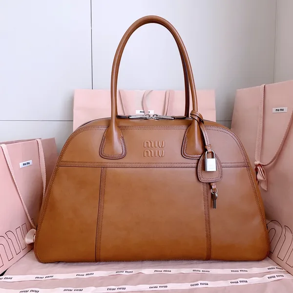 Miu Miu Vivant Leather Bag — Cognac product photo