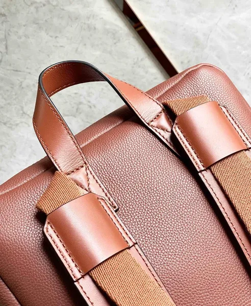 Loewe Military Backpack in Brown Grained Leather product view 10