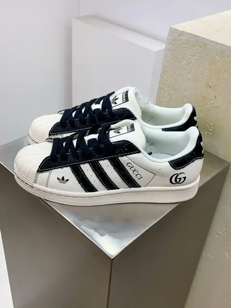 Adidas Originals Superstar x Gucci White & Black Sneakers product photo