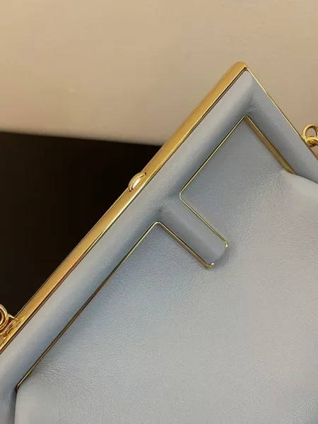 Fendi First Medium Bag In Light Blue Nappa Leather product view 10