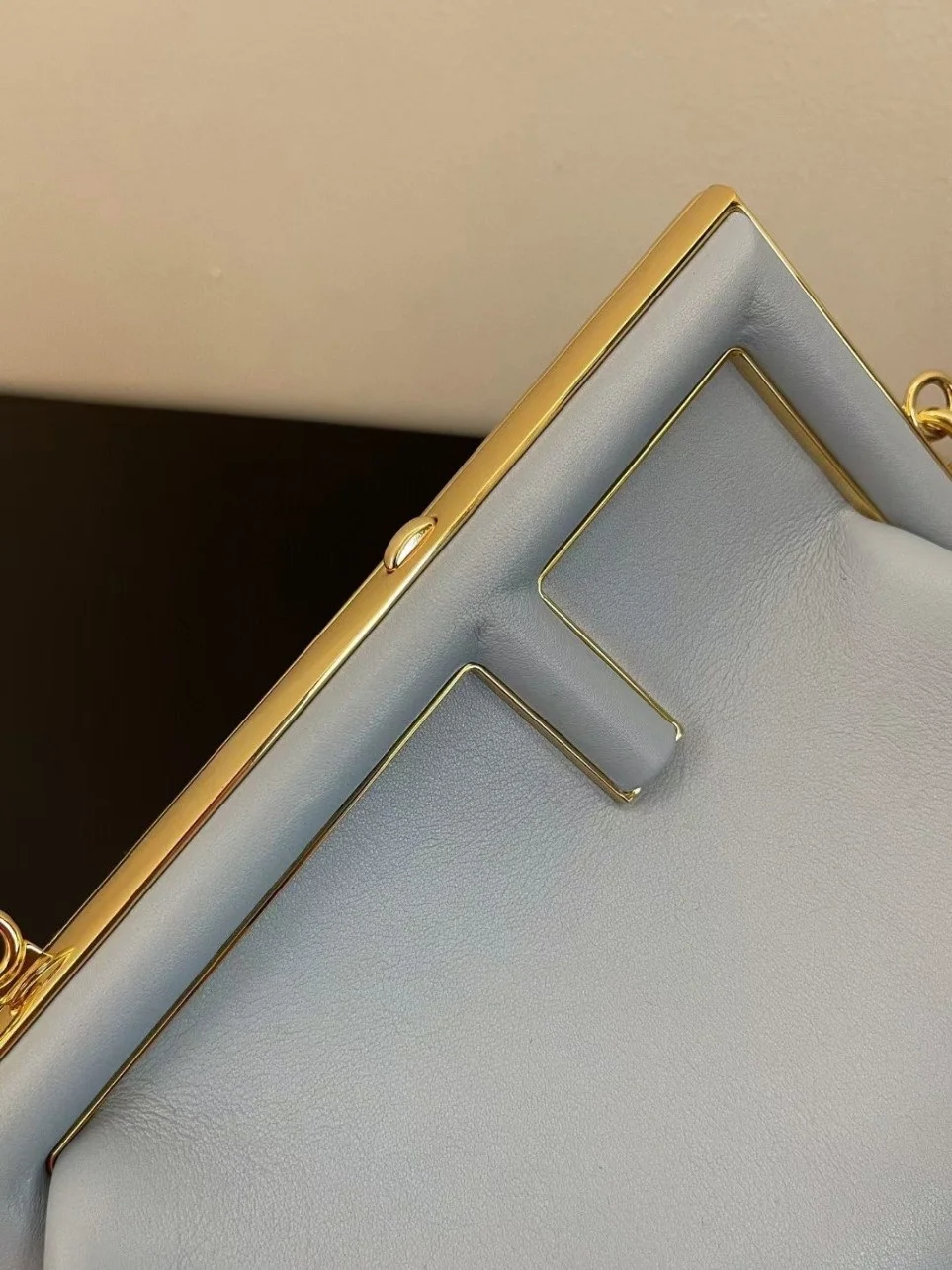 Fendi First Medium Bag In Light Blue Nappa Leather product view 10