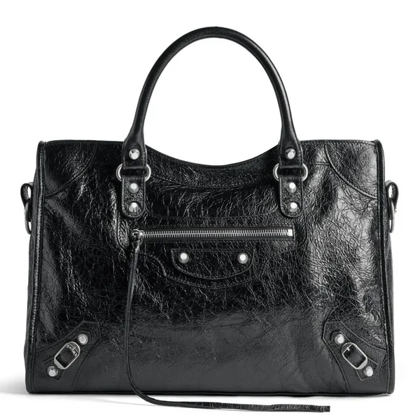 Balenciaga Le City Medium Bag in Black Arena Lambskin product photo