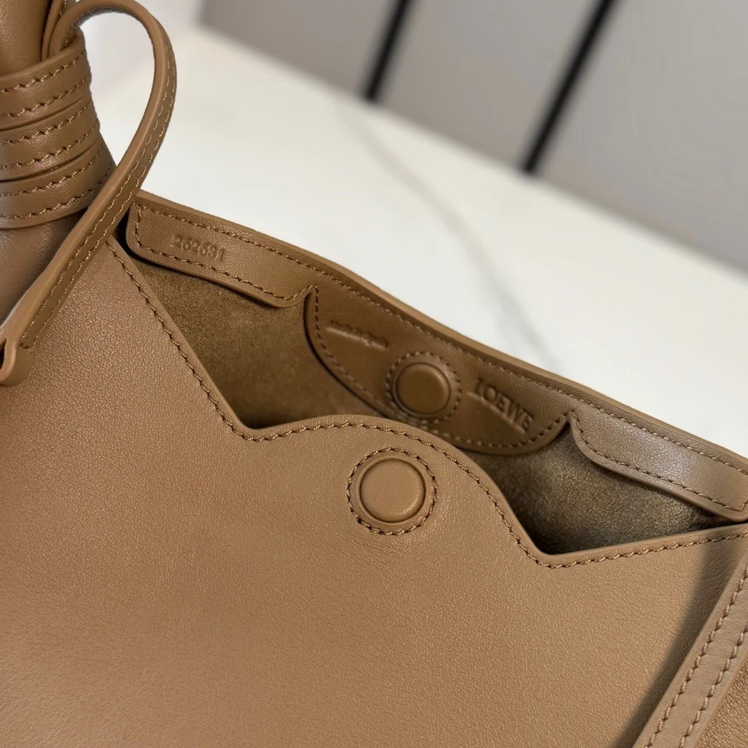 Loewe Mini Scarf Bag In Smooth Calfskin — Brown product view 9