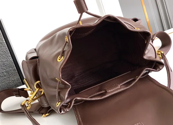 Prada Explore Medium Backpack in Sienna Nappa Leather product view 9