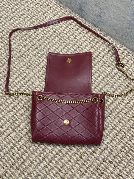 Saint Laurent Mini Nolita Bag — Burgundy product view 5