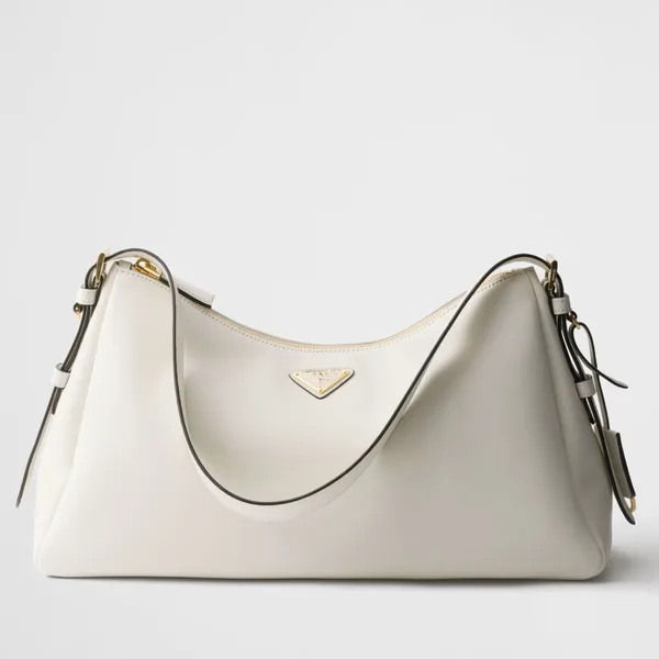 Prada Aimee Large Shoulder Bag in White Leather product photo
