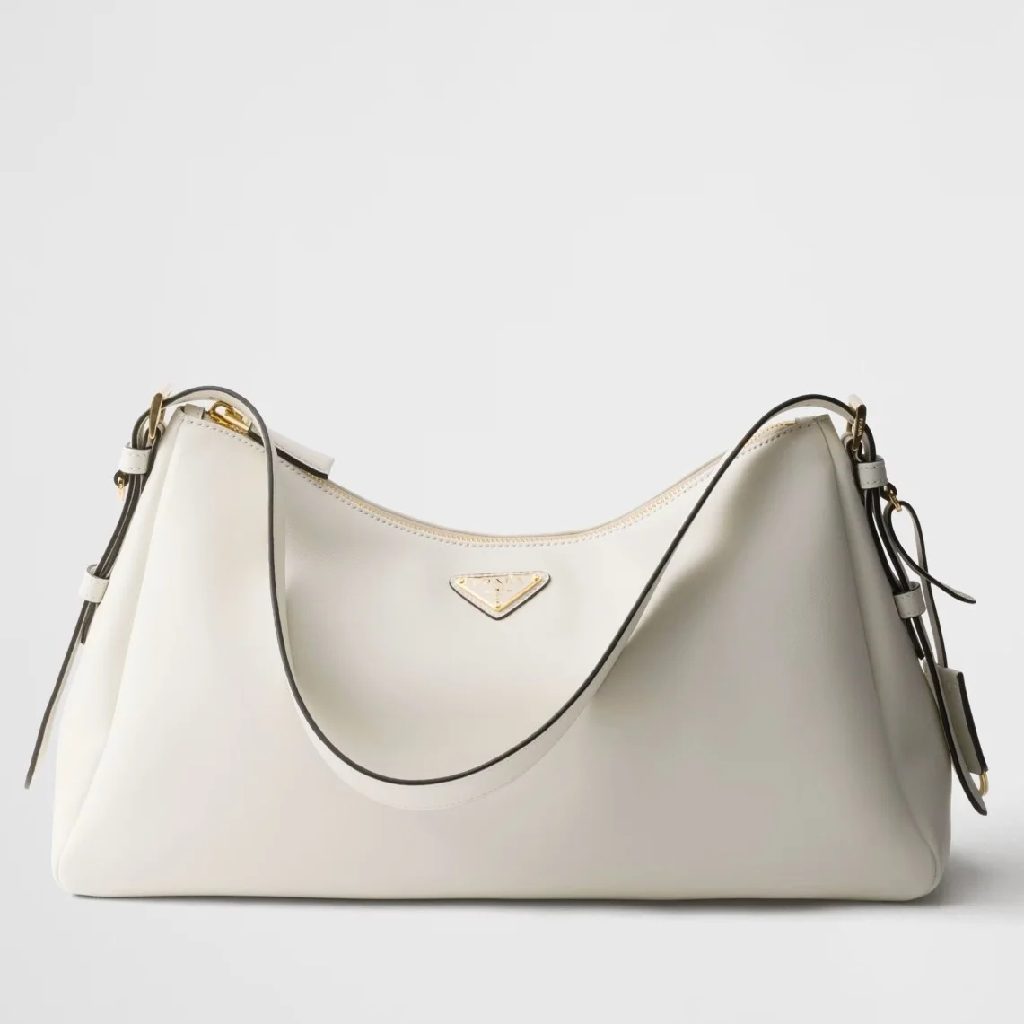 Prada Aimee Large Shoulder Bag in White Leather product view 1