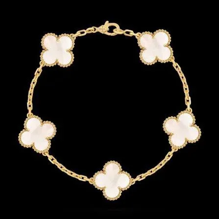Van Cleef & Arpels Alhambra White Clover Gold-Tone Bracelet product photo