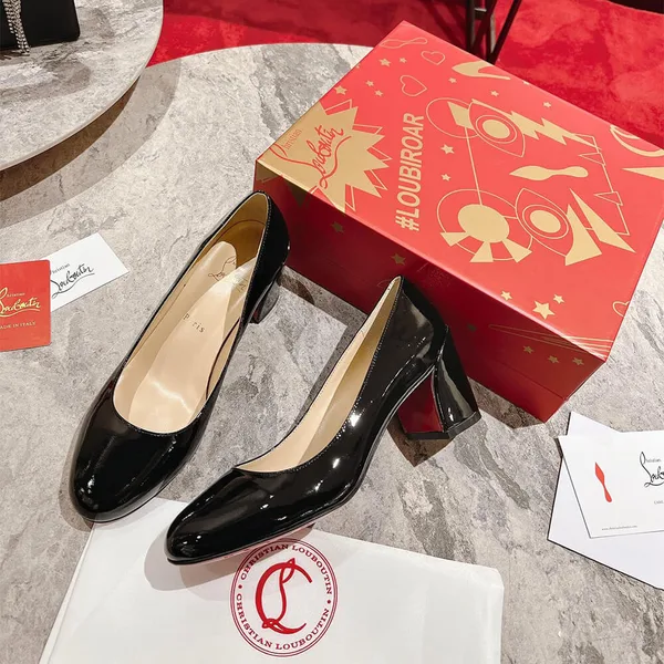 Christian Louboutin Miss Sab 85 Block-Heel Pumps Black product view 2