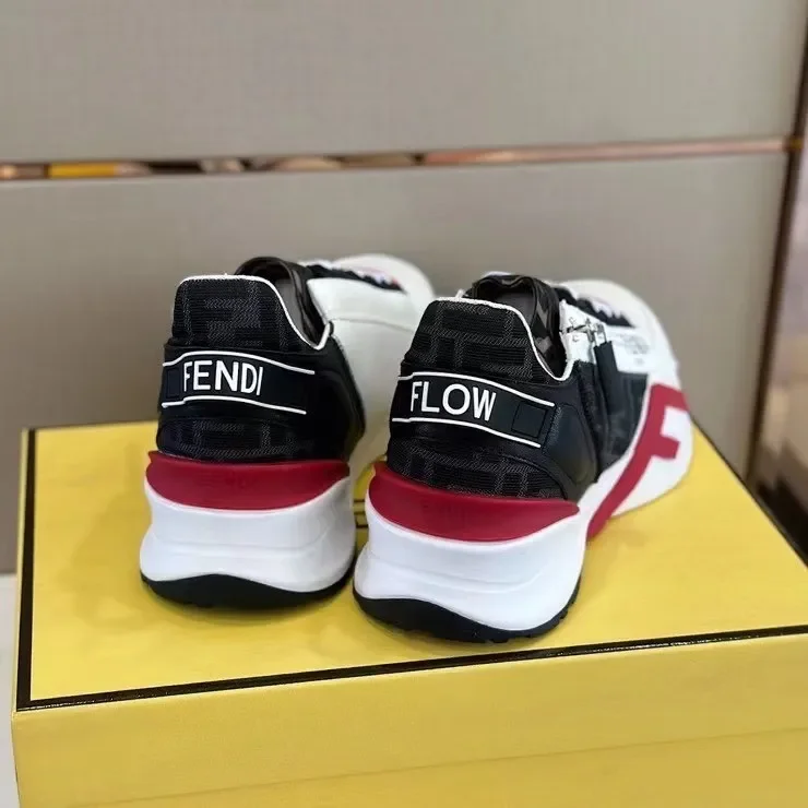 Fendi Flow Low-Top Sneakers — Black, White and Red product view 6