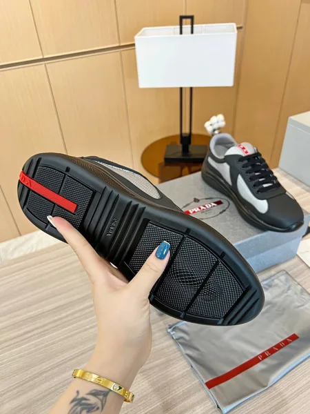 Prada America’s Cup Sneakers in Black Rubber and Bike Fabric product view 9