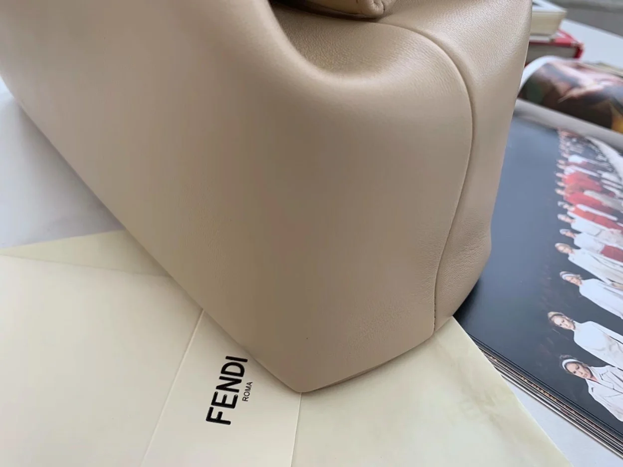 Fendi First Medium Bag In Beige Nappa Leather product view 6
