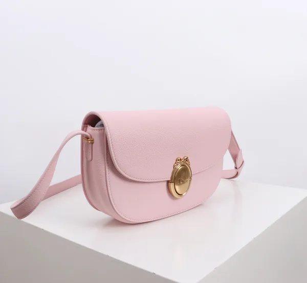 Medium Dior Médaillon Flap Bag — Pink product view 2