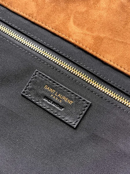 Saint Laurent Icare Medium Tote Bag in Brown Suede Calfskin product view 10