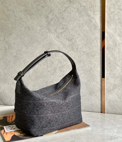 Loewe Cubi Medium Bag in Black Anagram Jacquard product view 10