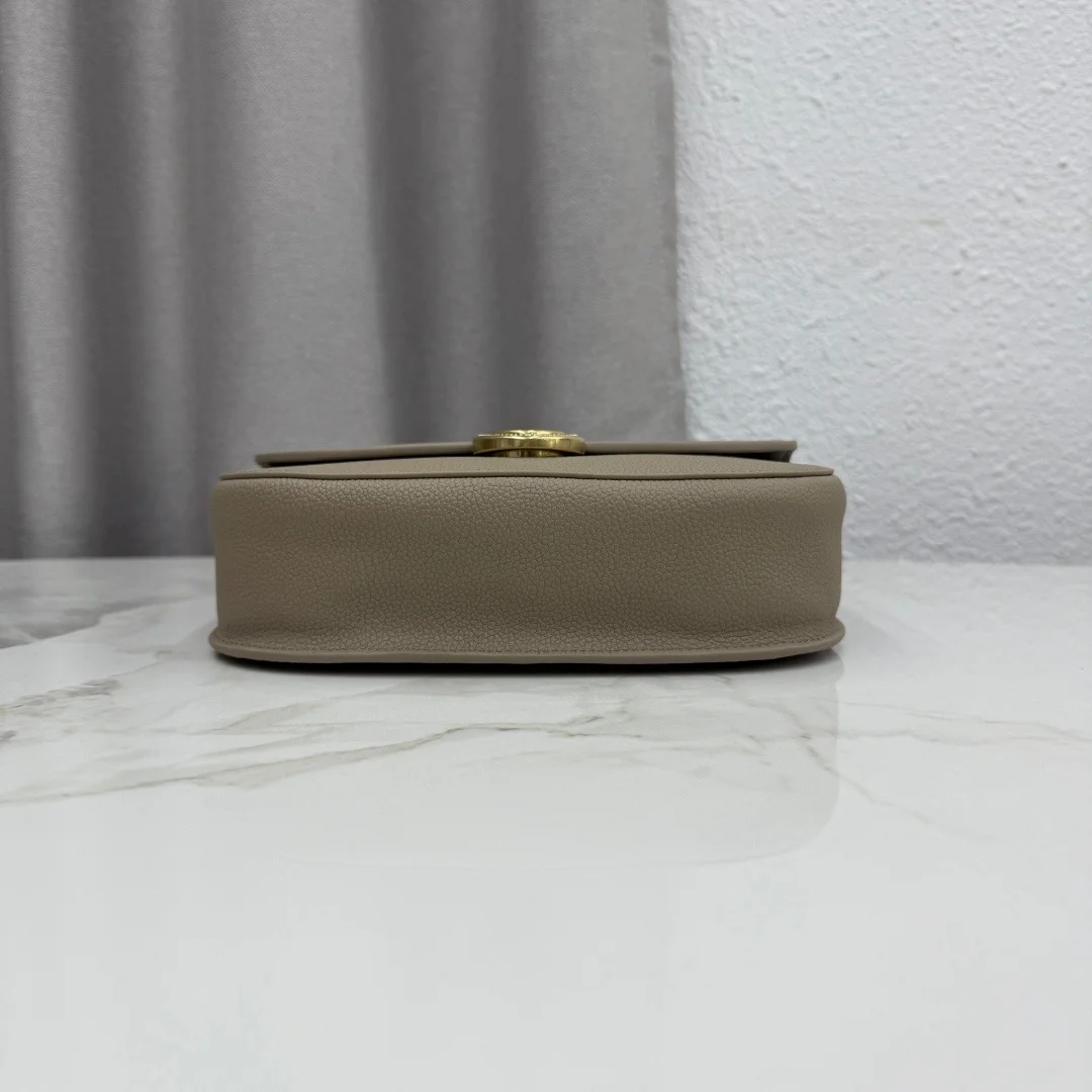 Medium Dior Médaillon Flap Bag — Taupe product view 6