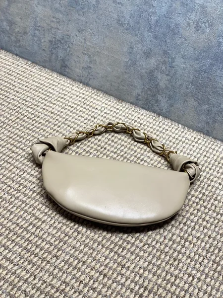 Saint Laurent Amalia Mini Hobo Bag — Beige product view 4