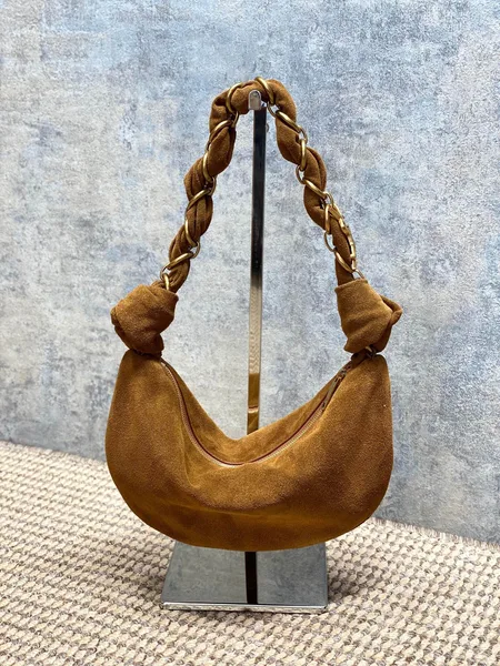 Saint Laurent Amalia Mini Hobo Bag — Tan Suede product photo